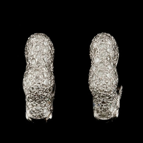 Salavetti Pave Diamond Hoop Earrings