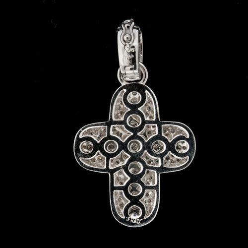 2.80ct tw Pave Diamond Cross Necklace