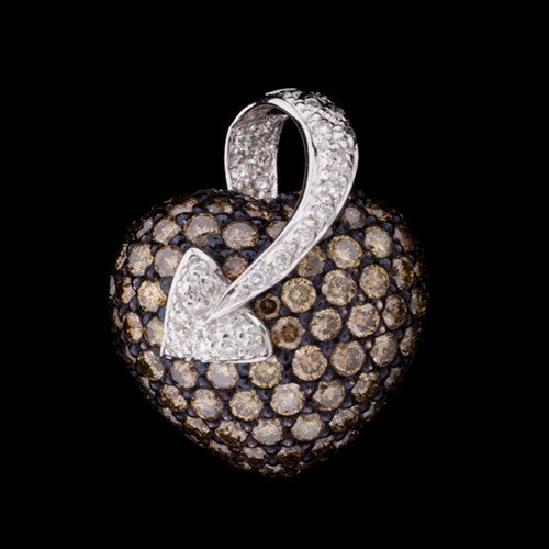 Brown Diamond Heart Pendant
