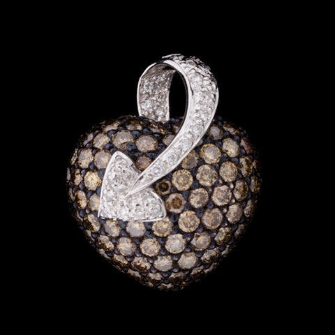 Brown Diamond Heart Pendant