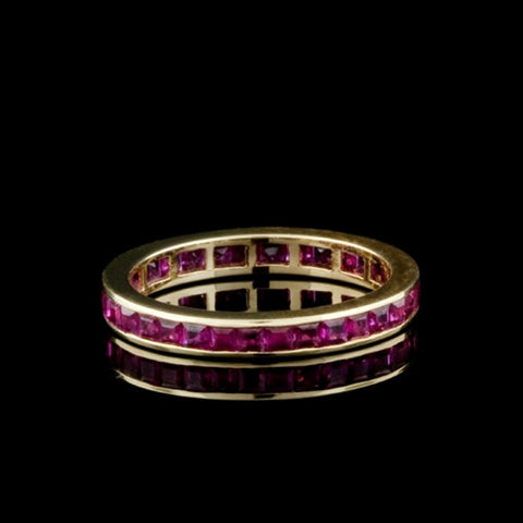 Ruby Channel Set Eternity 14KT Band