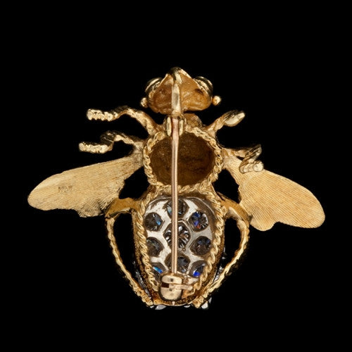 18KT Gold & Diamond Bee Pin