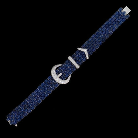 56.41ct Cab. Sapphire Buckle Bracelet