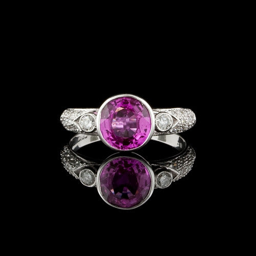 2.00ct tw Pink Sapphire & Diamond Ring
