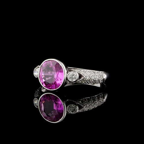 2.00ct tw Pink Sapphire & Diamond Ring
