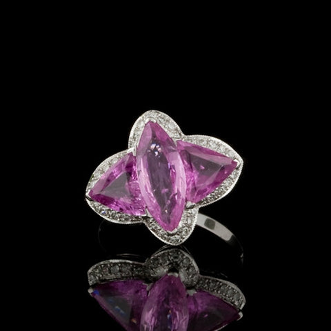 3.71ct tw Pink Sapphire & Diamond Ring