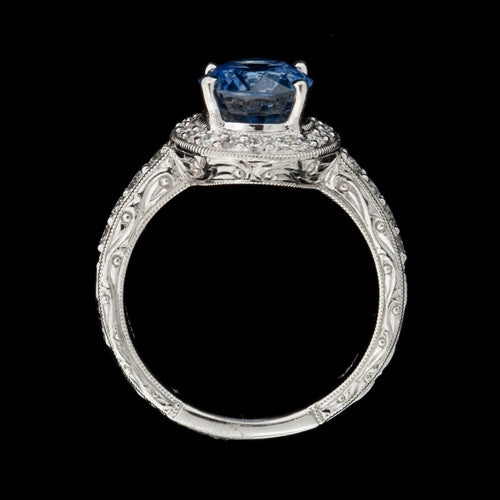 3.24ct Oval Sapphire & Diamond Ring