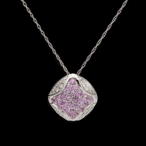 Salavetti Pink Sapphire & Diamond Necklace
