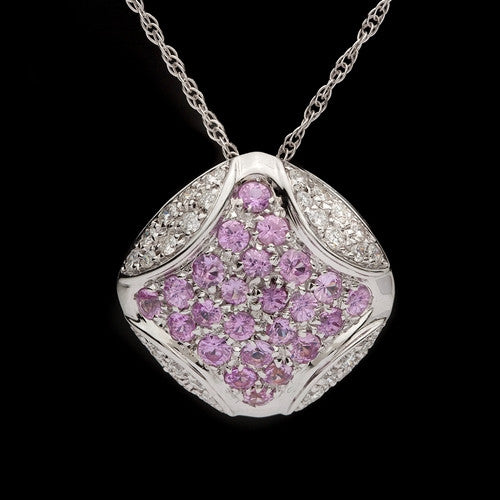 Salavetti Pink Sapphire & Diamond Necklace