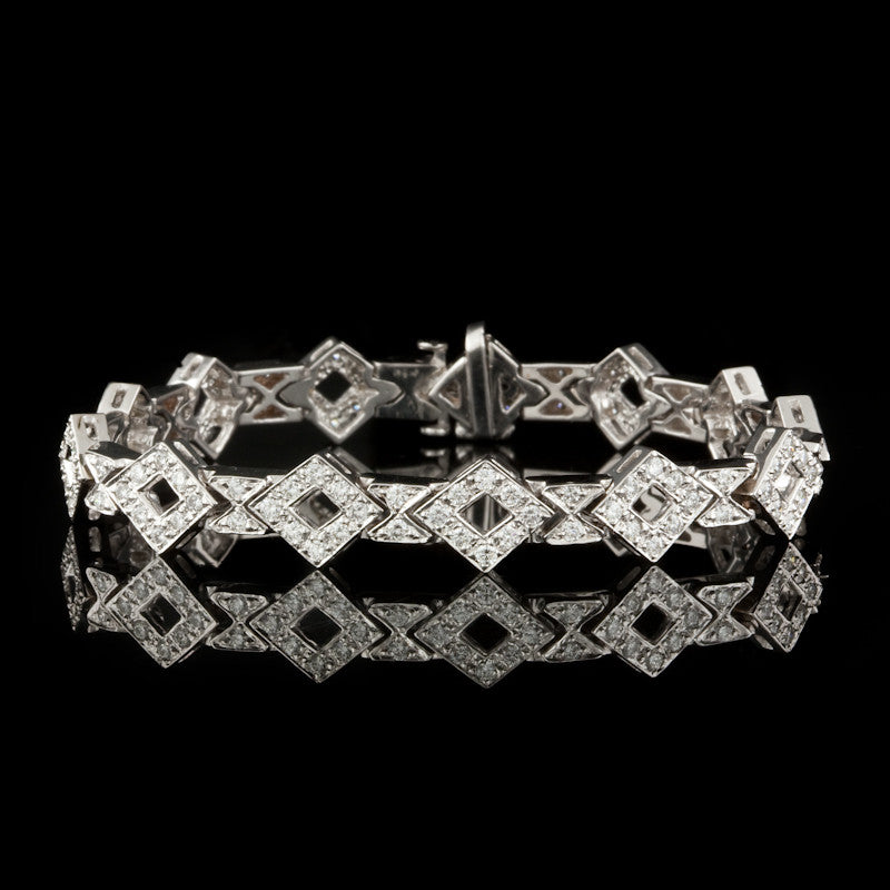 2.75ct tw Diamond Shaped Link Bracelet