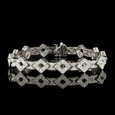 2.75ct tw Diamond Shaped Link Bracelet