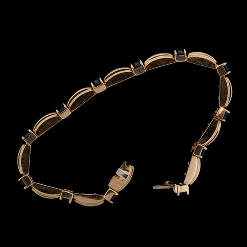 Sapphire & Diamond Link Bracelet