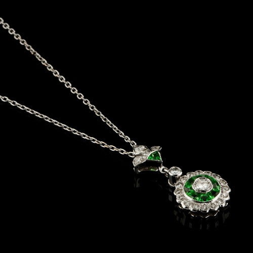 Diamond and Tsavorite Necklace