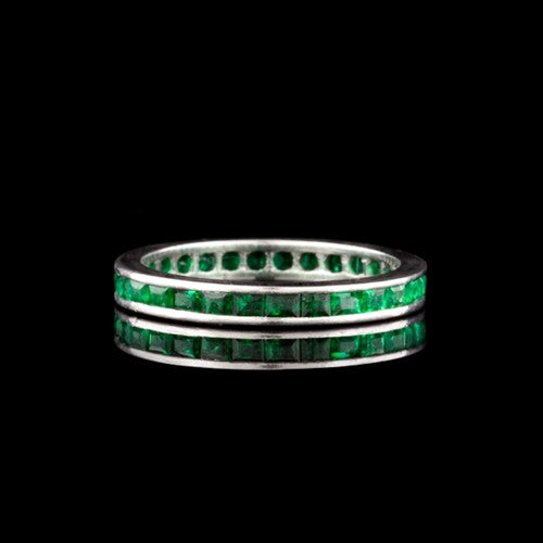 Emerald Channel Set Eternity 14KT Band