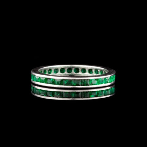 Emerald Channel Set Eternity 14KT Band