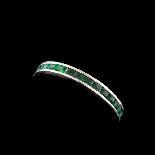 Emerald Channel Set Eternity 14KT Band
