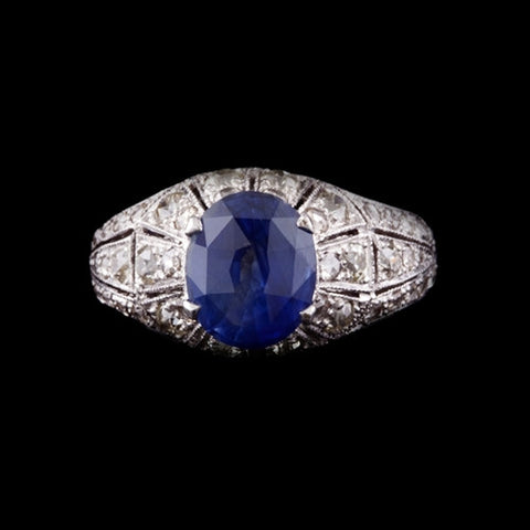 2.53ct Oval Sapphire & Diamond Ring
