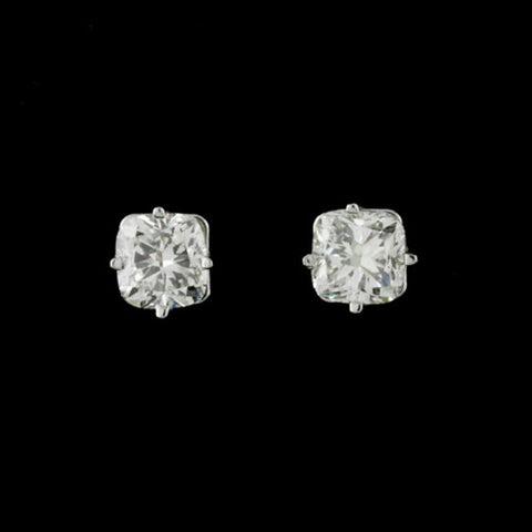 2.24ct tw Cushion Cut Diamond Studs