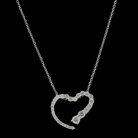 1.00ct tw Open Heart Diamond Necklace