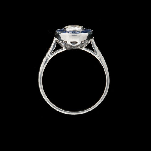Circular Sapphire & Diamond Ring