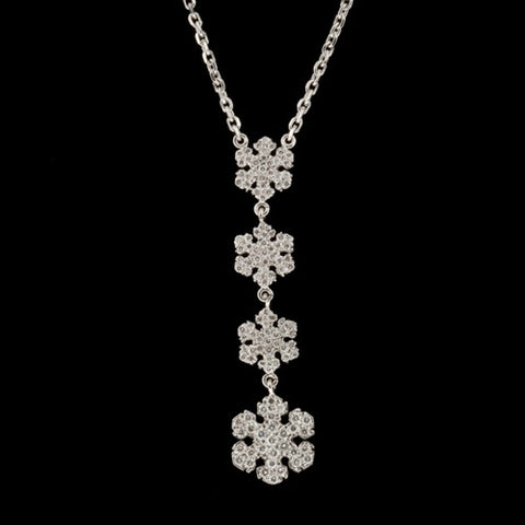 4-Tier Snowflake Diamond Necklace
