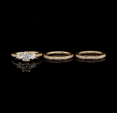 Ritani 1.17ct tw Diamond Wedding Set