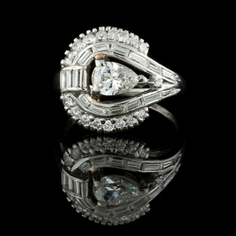 2.00ct tw Pear Center Diamond Ring