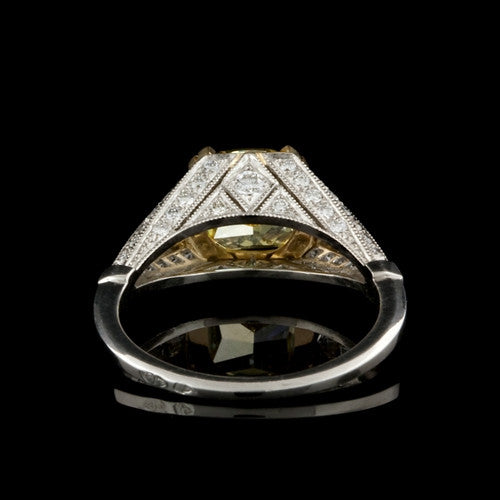 2.47ct Yellow Fancy Diamond Ring