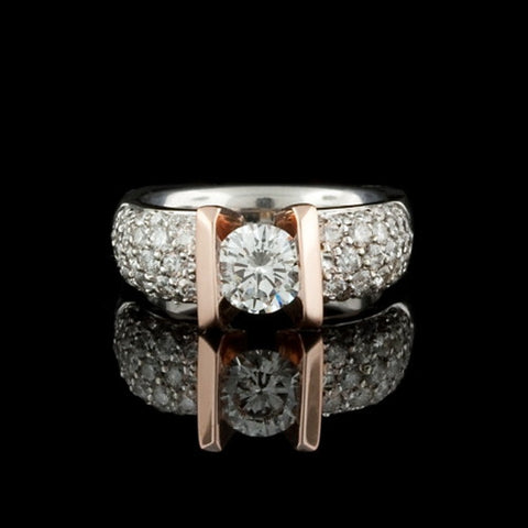 Gelin Abaci Tension Round Diamond Ring