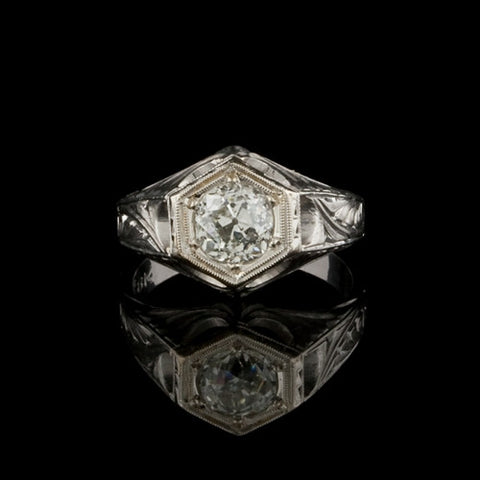 1.19ct tw Old Mine Cut Diamond Ring