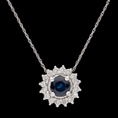 0.75ct Sapphire and Diamond Necklace