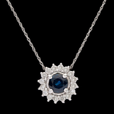 0.75ct Sapphire and Diamond Necklace