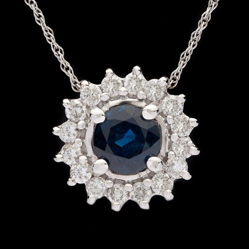 0.75ct Sapphire and Diamond Necklace