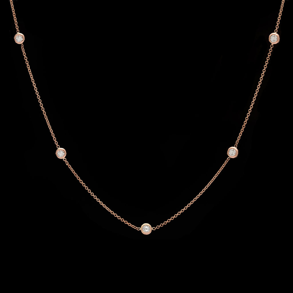 Diamonds by the Yard 18" Rose Gold Necklace