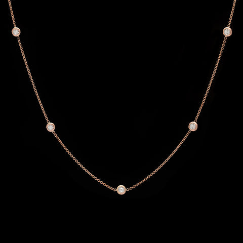 Diamonds by the Yard 18" Rose Gold Necklace