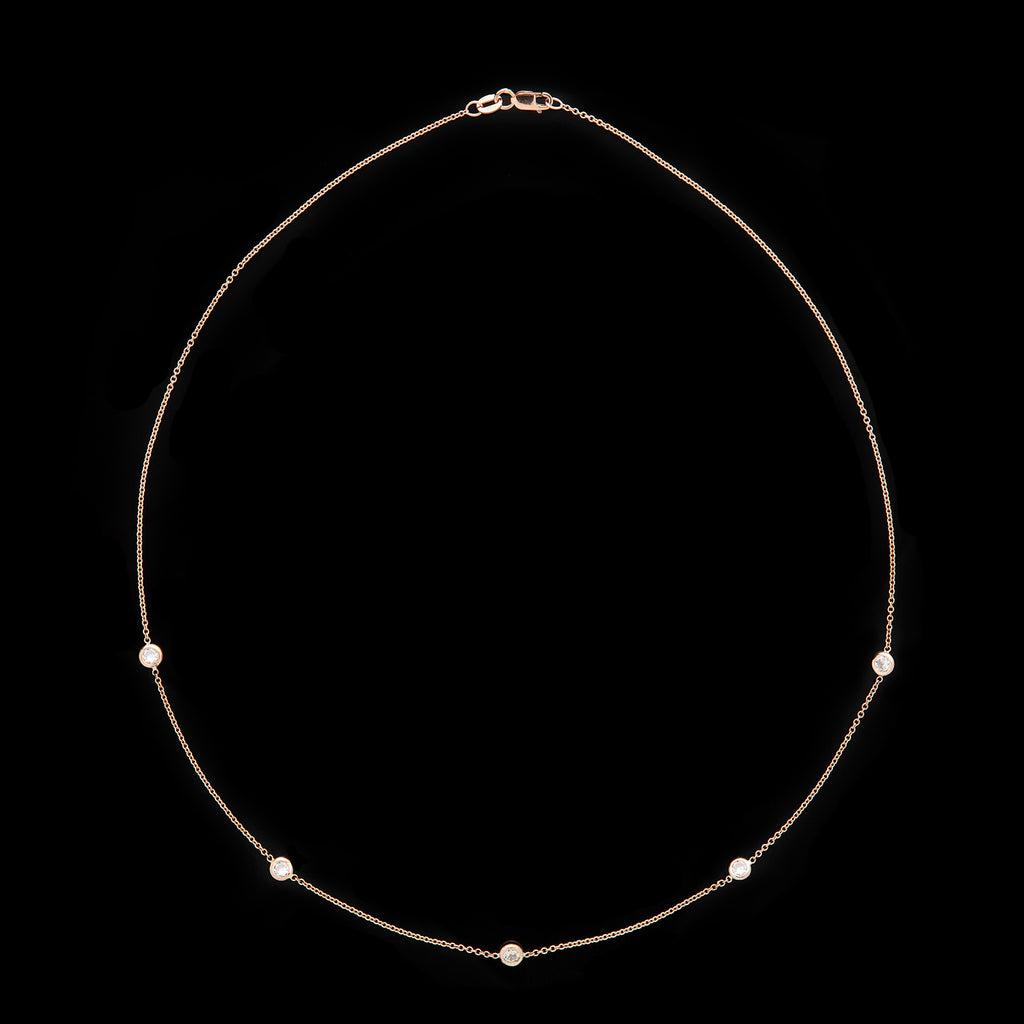 Diamonds by the Yard 18" Rose Gold Necklace