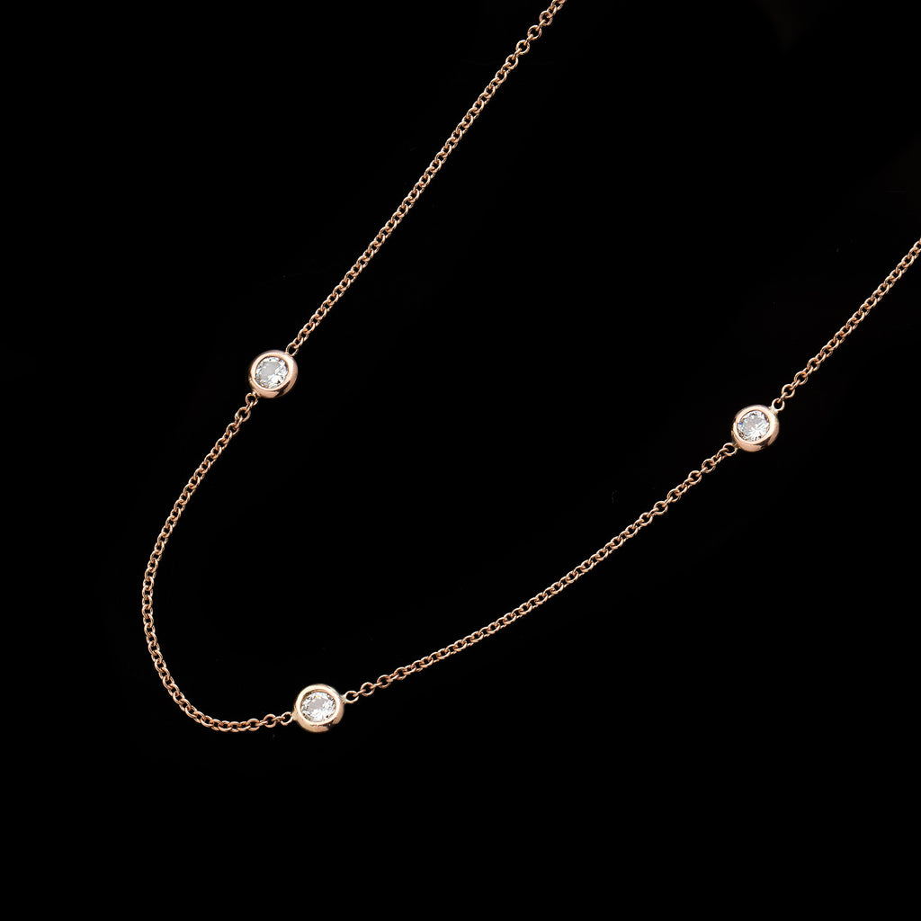 Diamonds by the Yard 18" Rose Gold Necklace