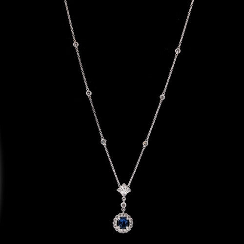 Sapphire and Diamond Necklace