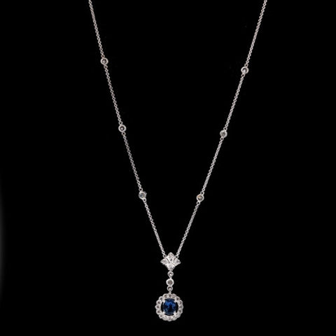 Sapphire and Diamond Necklace