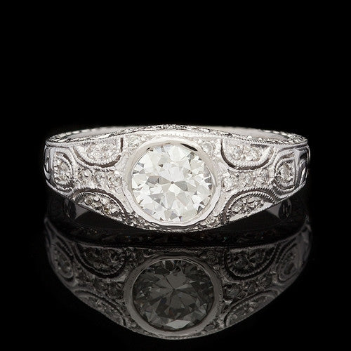 1.02ct tw European Cut Diamond Ring