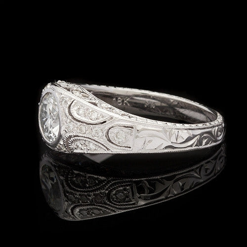 1.02ct tw European Cut Diamond Ring