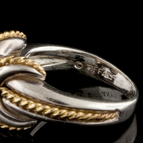 Tiffany & Co. 18KT & Sterling "X" Ring