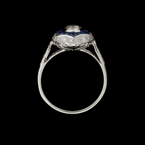 Sapphire & Diamond Star Design Ring
