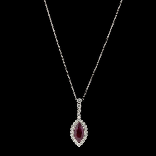 18Kt Ruby & Diamond Necklace