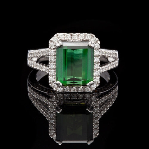 3.72ct Tourmaline & Diamond 18KT Ring