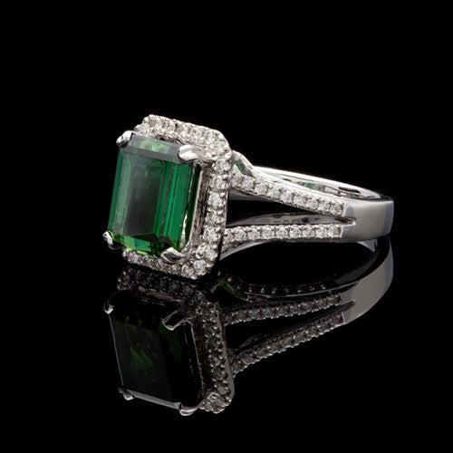 3.72ct Tourmaline & Diamond 18KT Ring