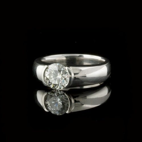 1.23ct tw Round Diamond Platinum Ring