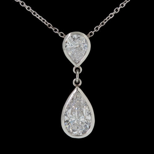 4.13ct tw Teardrop Diamond Necklace