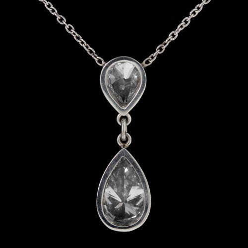 4.13ct tw Teardrop Diamond Necklace