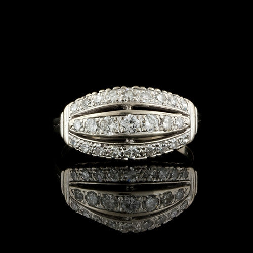 Triple Row Diamond Band Ring